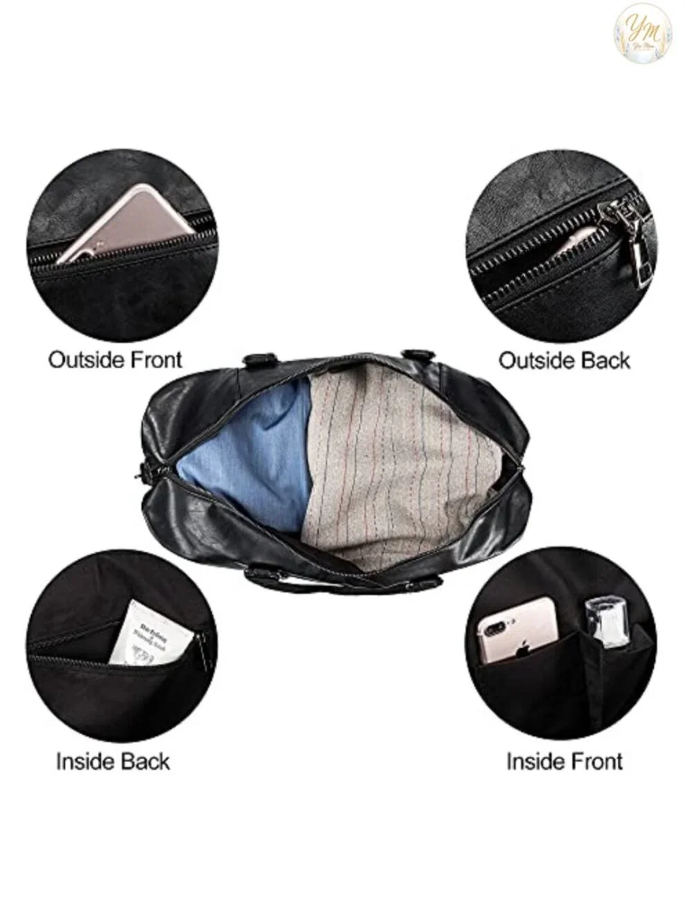 Overnight Travel Duffel Bag with Shoe Pouch, Carry-On Weekender